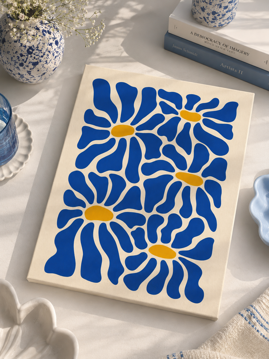 KIT DIY FLEURS BLEUES