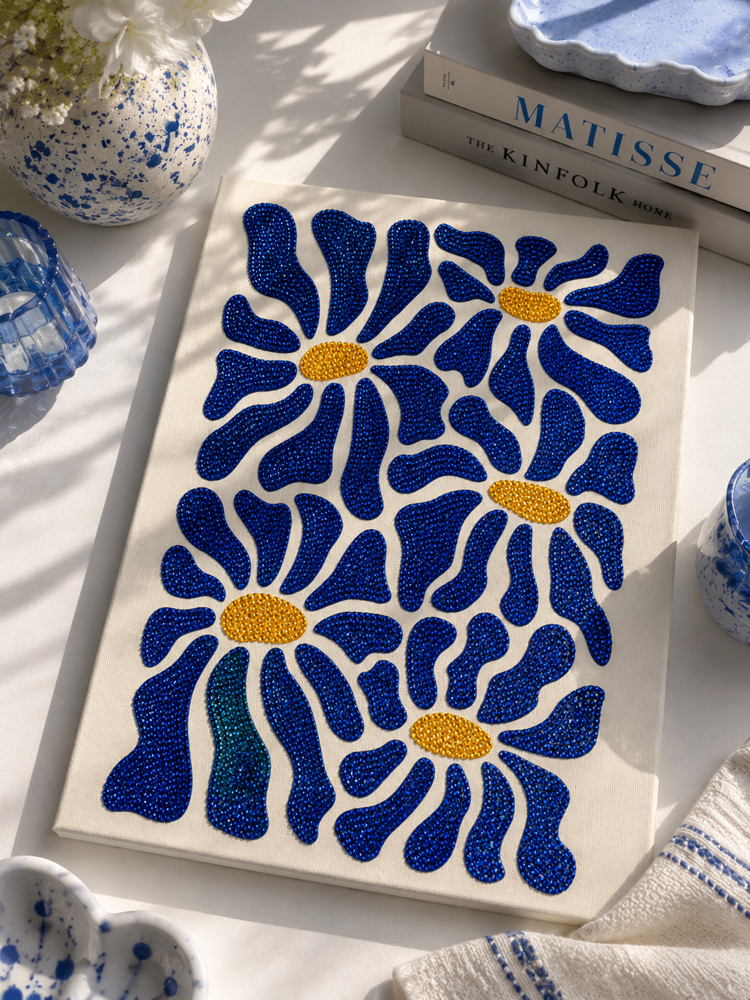 KIT DIY FLEURS BLEUES