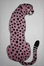 TOILE FINIS LEOPARD ROSE XXL